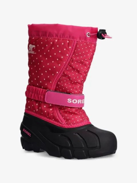 Sorel Kids 폴카 도트 스트랩 부츠