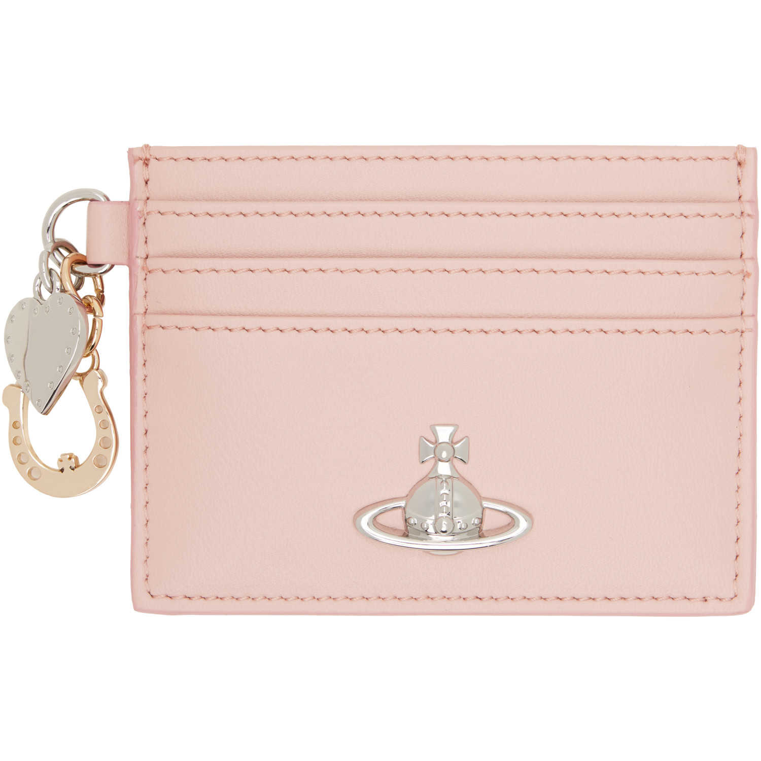 VIVIENNE WESTWOOD 핑크 참 카드 홀더
