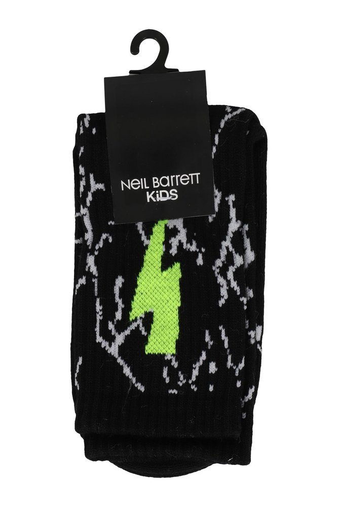 Neil Barrett Kids 라이트닝 패턴 양말