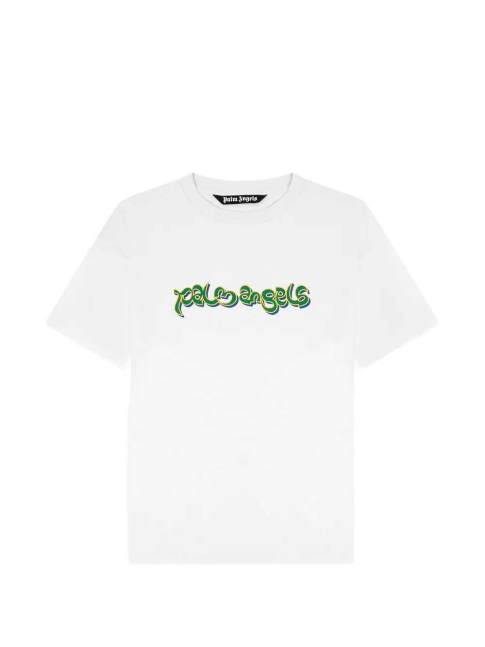 PALM ANGELS 타이 로고 프린트 티셔츠