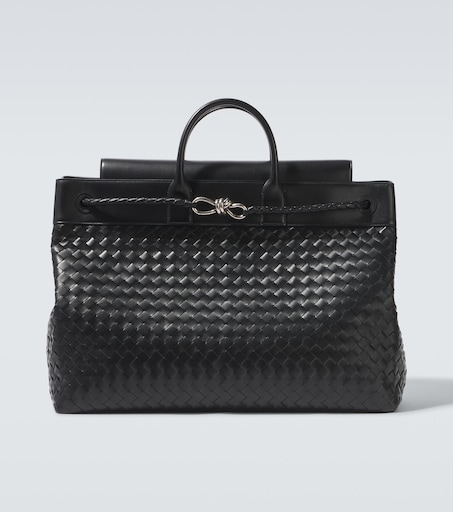BOTTEGA VENETA 안디아모 보이저 대형 가죽 토트백