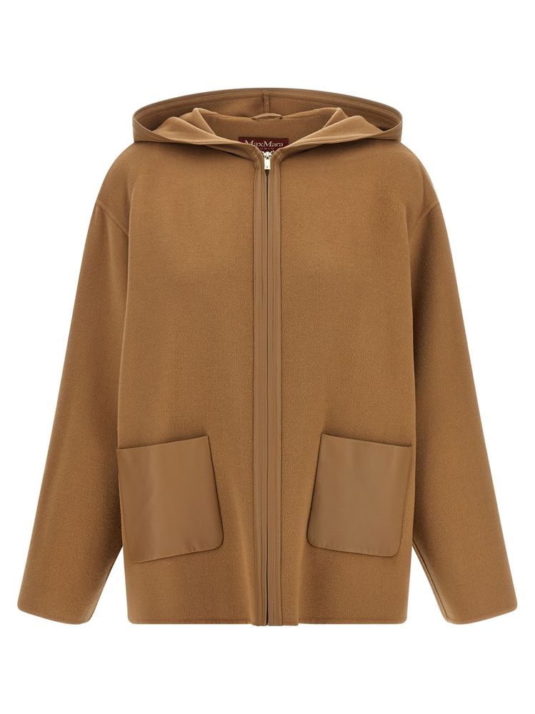MAX MARA STUDIO 드롭 숄더 후드 코트