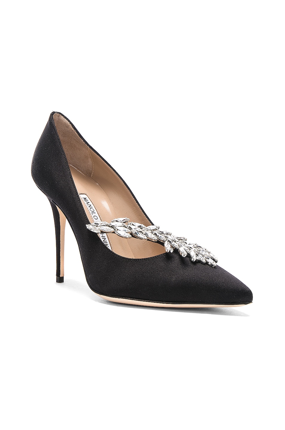 Manolo Blahnik 사틴 나디라 펌프스
