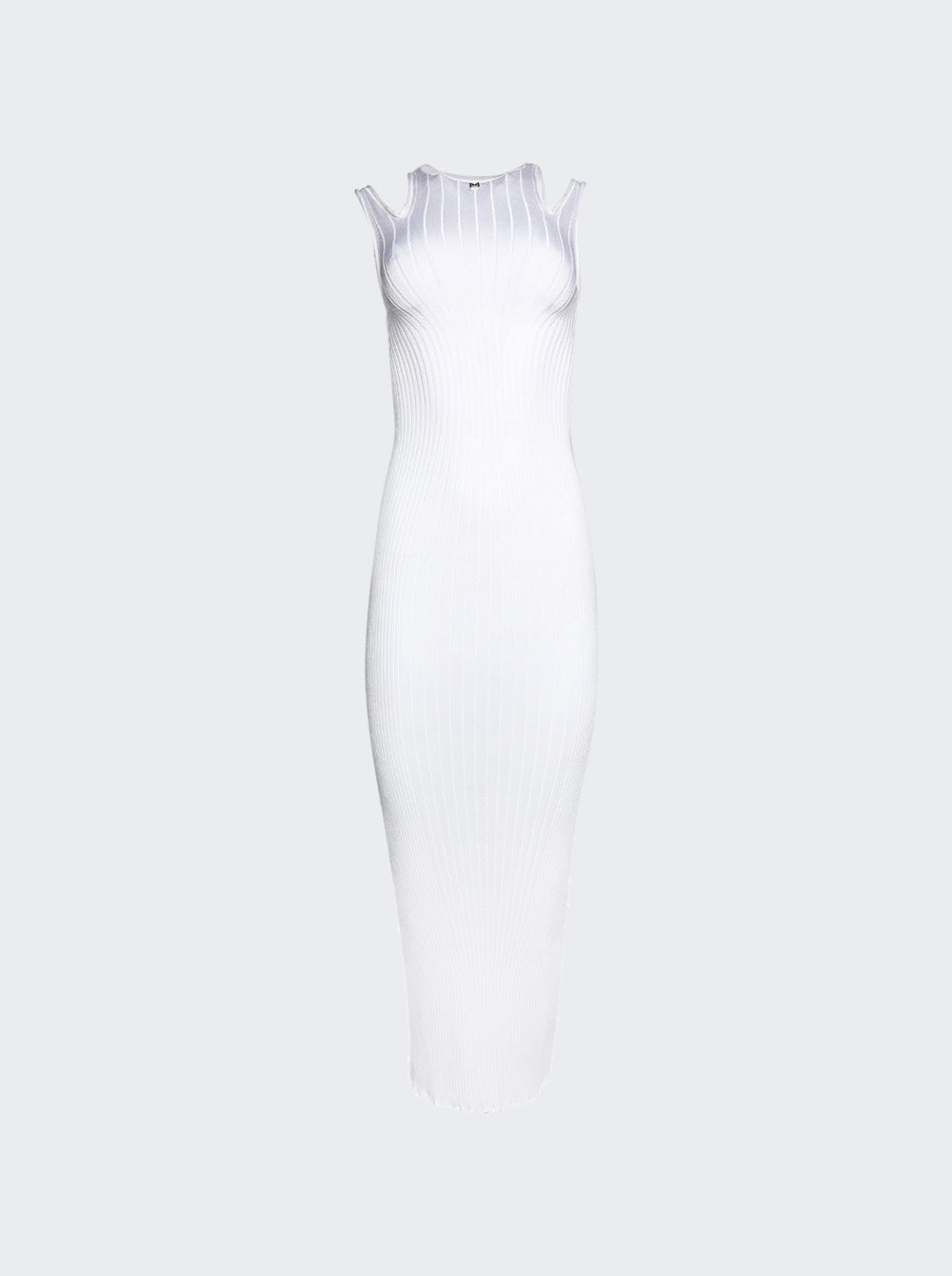 MUGLER 미디 드레스 웜 화이트