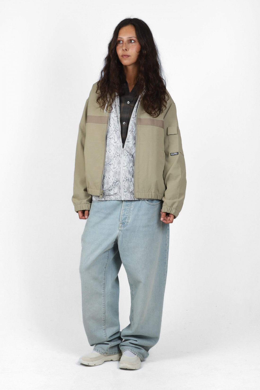 STUSSY 빅 올 진 데님 라이트 워시