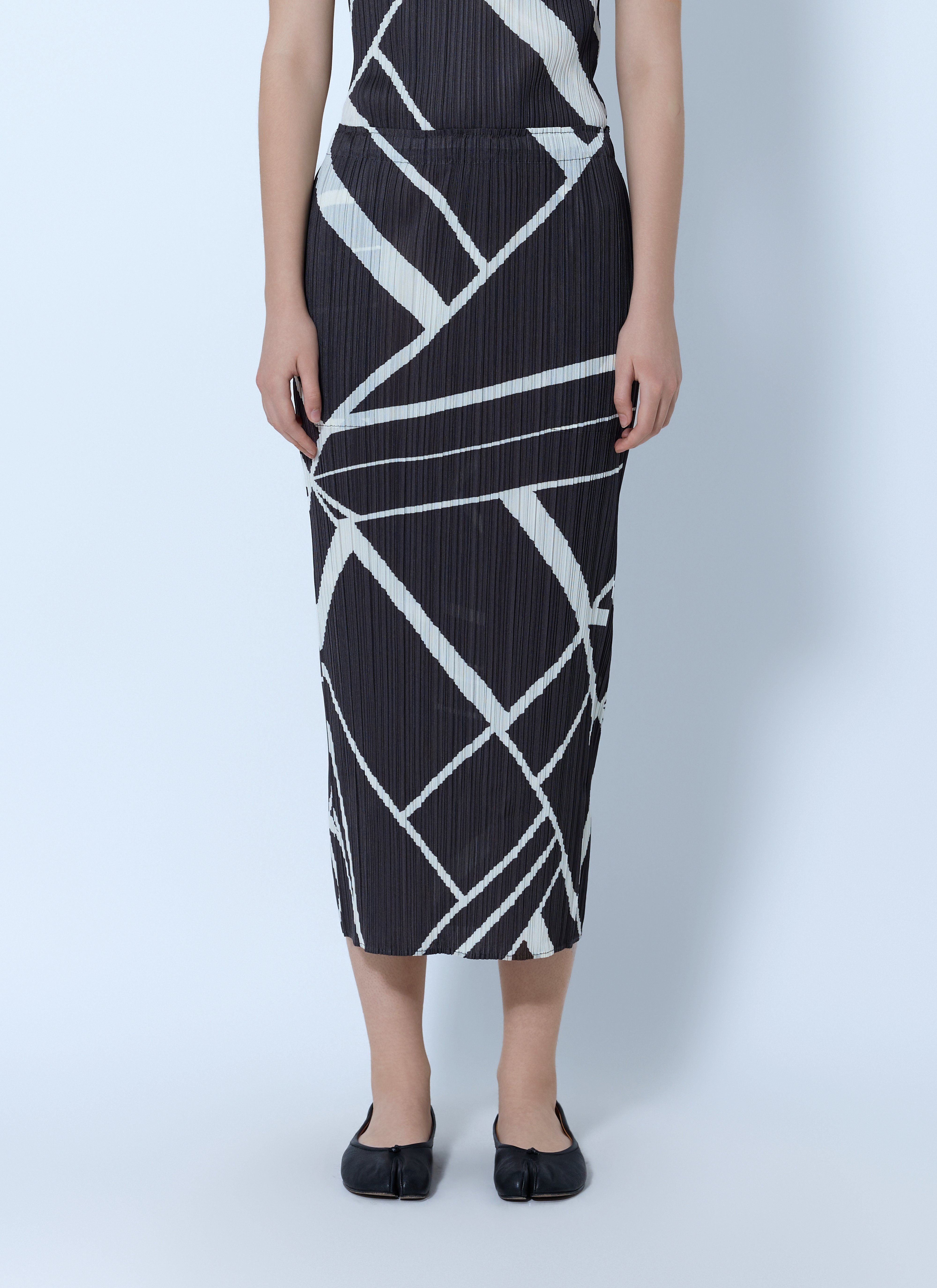 PLEATS PLEASE 폴드 라인 스커트