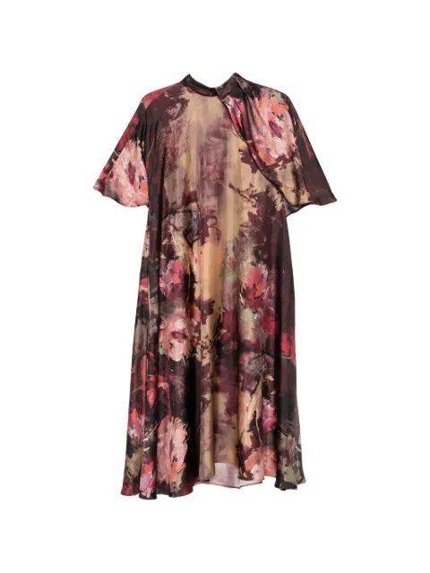 ANTONIO MARRAS 플로럴 프린트 타이넥 원피스