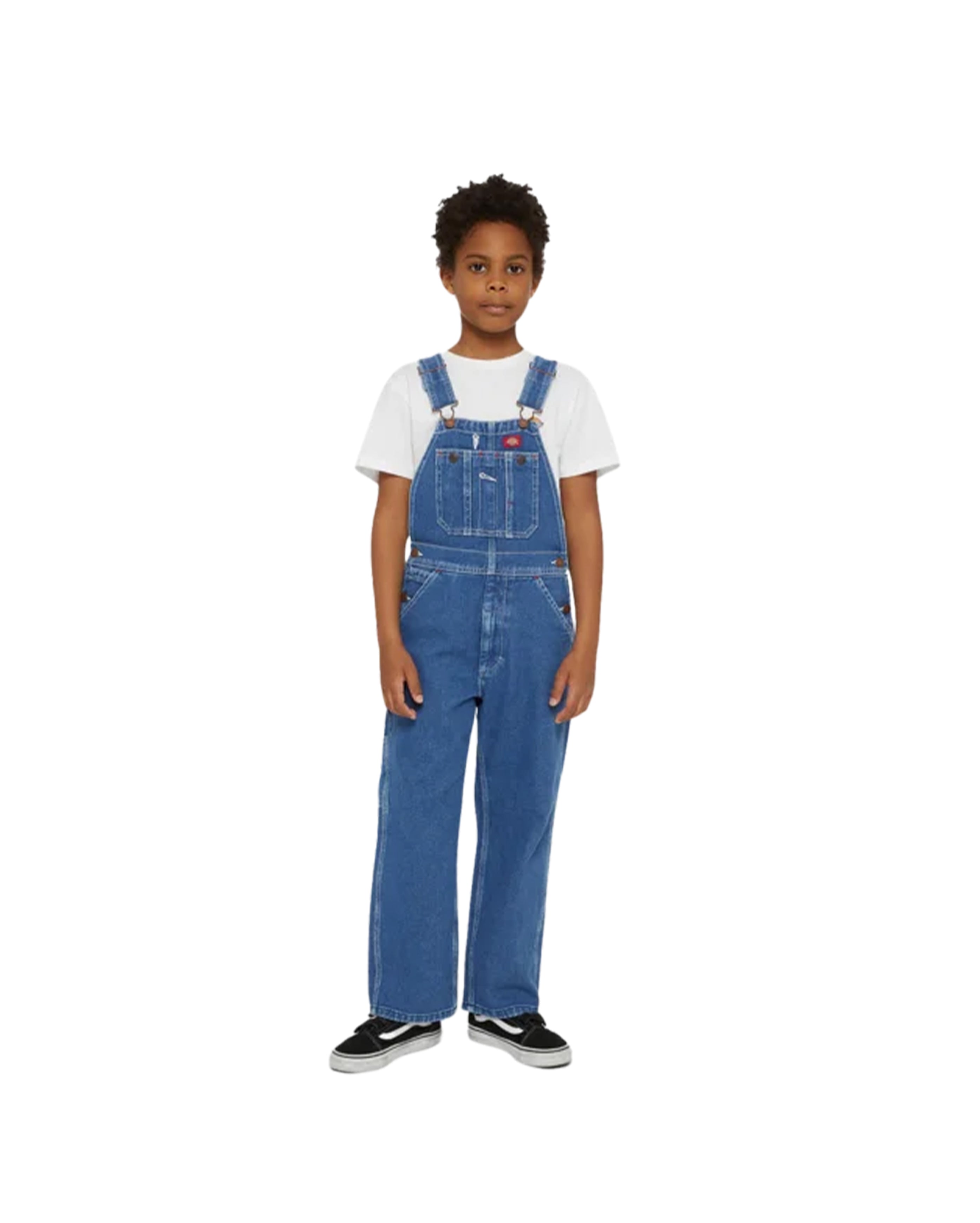DICKIES 키즈 데님 멜빵 바지
