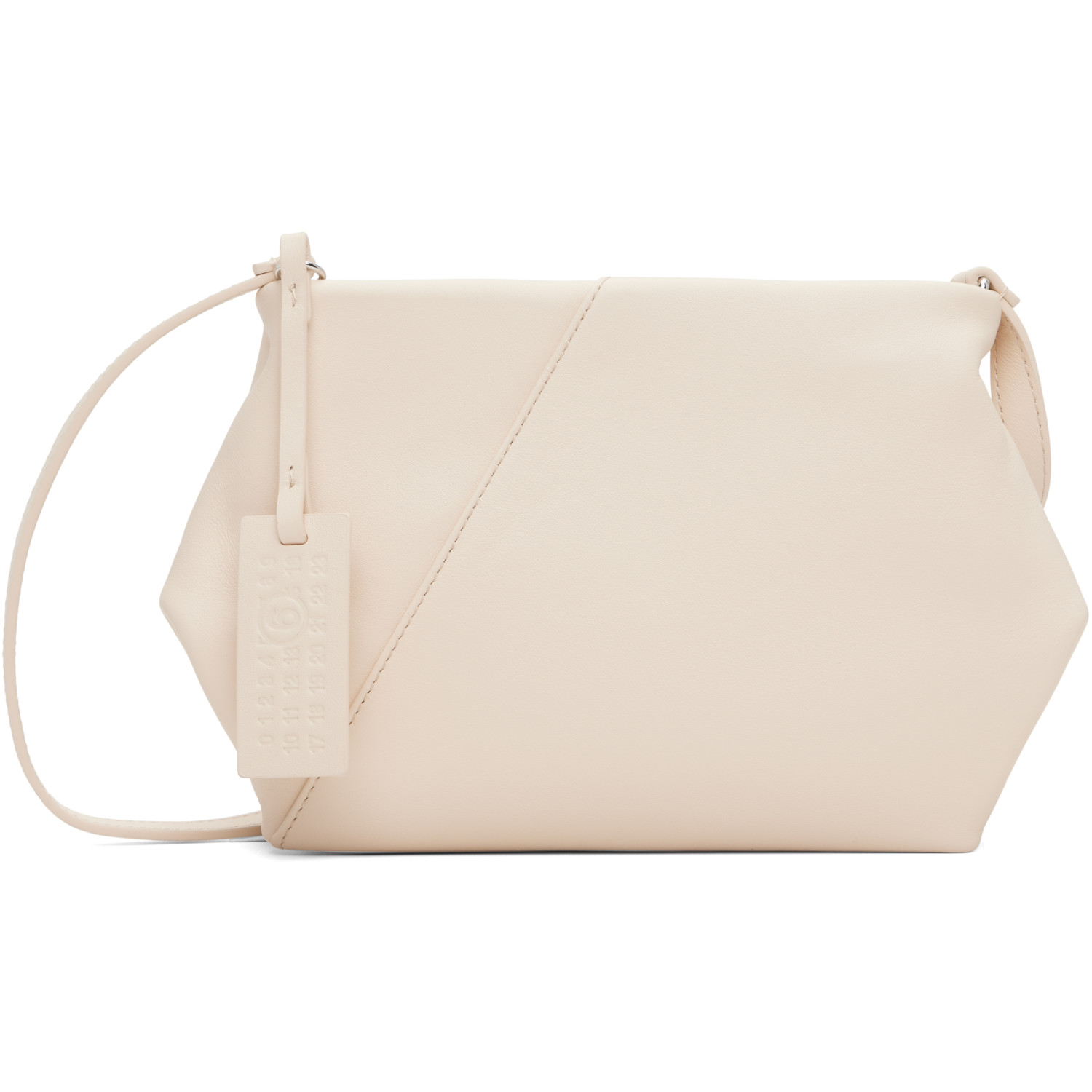 MM6 Maison Margiela 베이지 폴드 J 숄더백