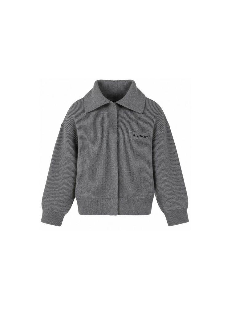Givenchy Kids 로고 패치 집업 가디건