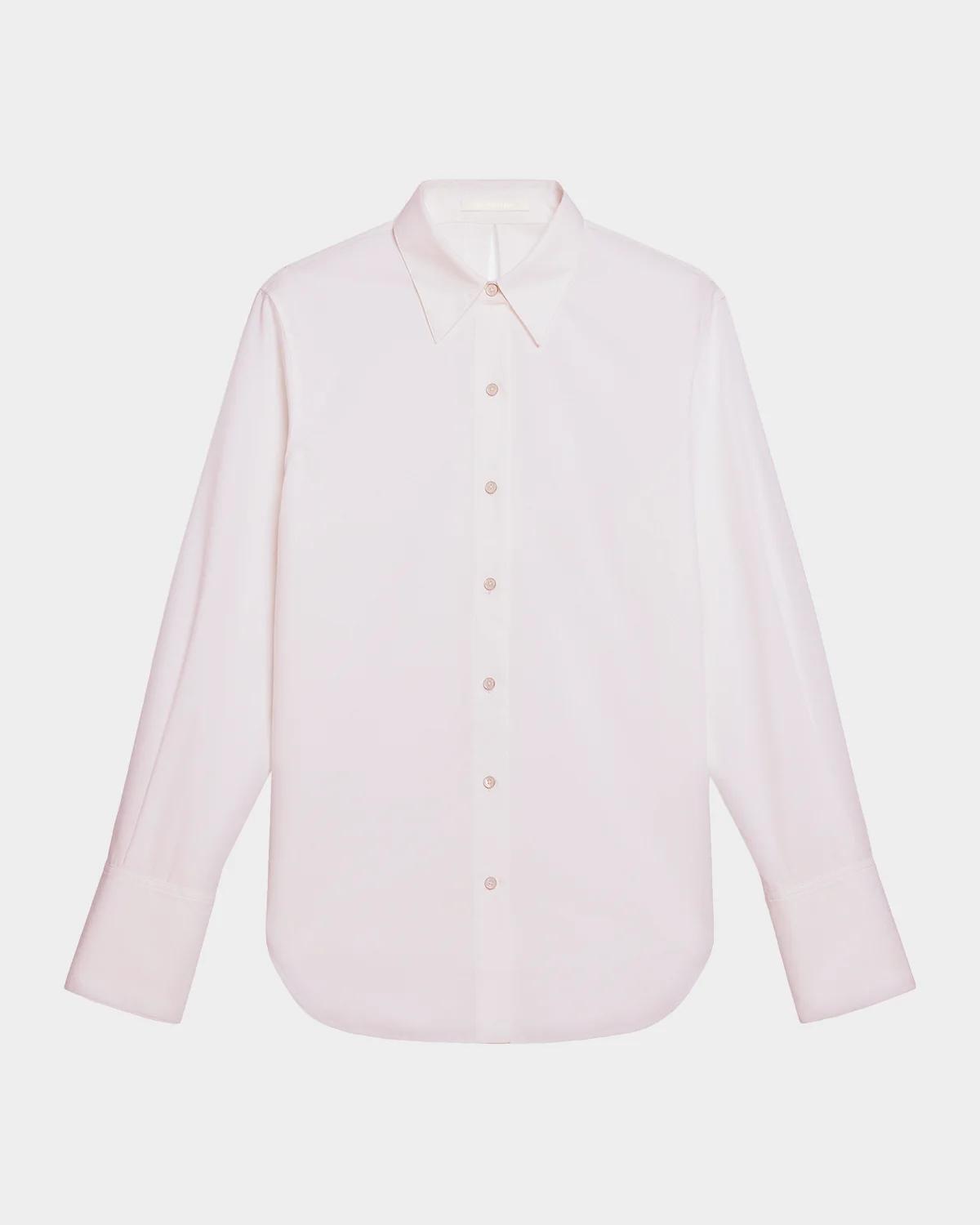 HELMUT LANG 타이백 버튼 프론트 코튼 셔츠