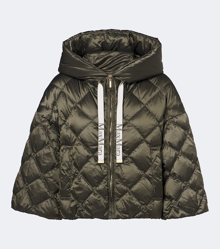 MAXMARA 퀼팅 후드 다운 자켓