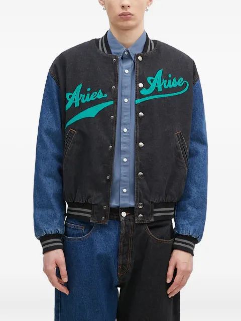 ARIES 자수 로고 데님 자켓