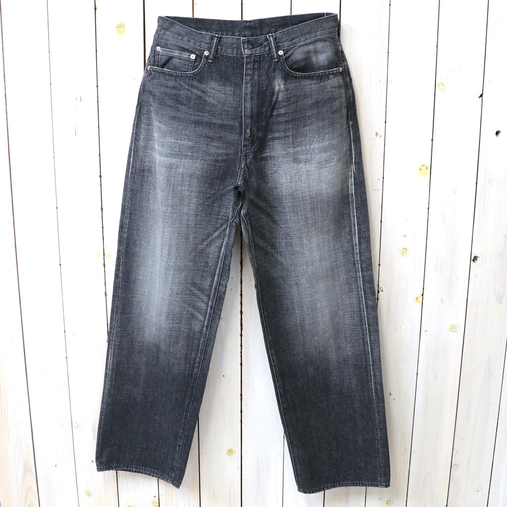 Nanamica 셀비지 데님 팬츠 빈티지 블랙 S25SC084