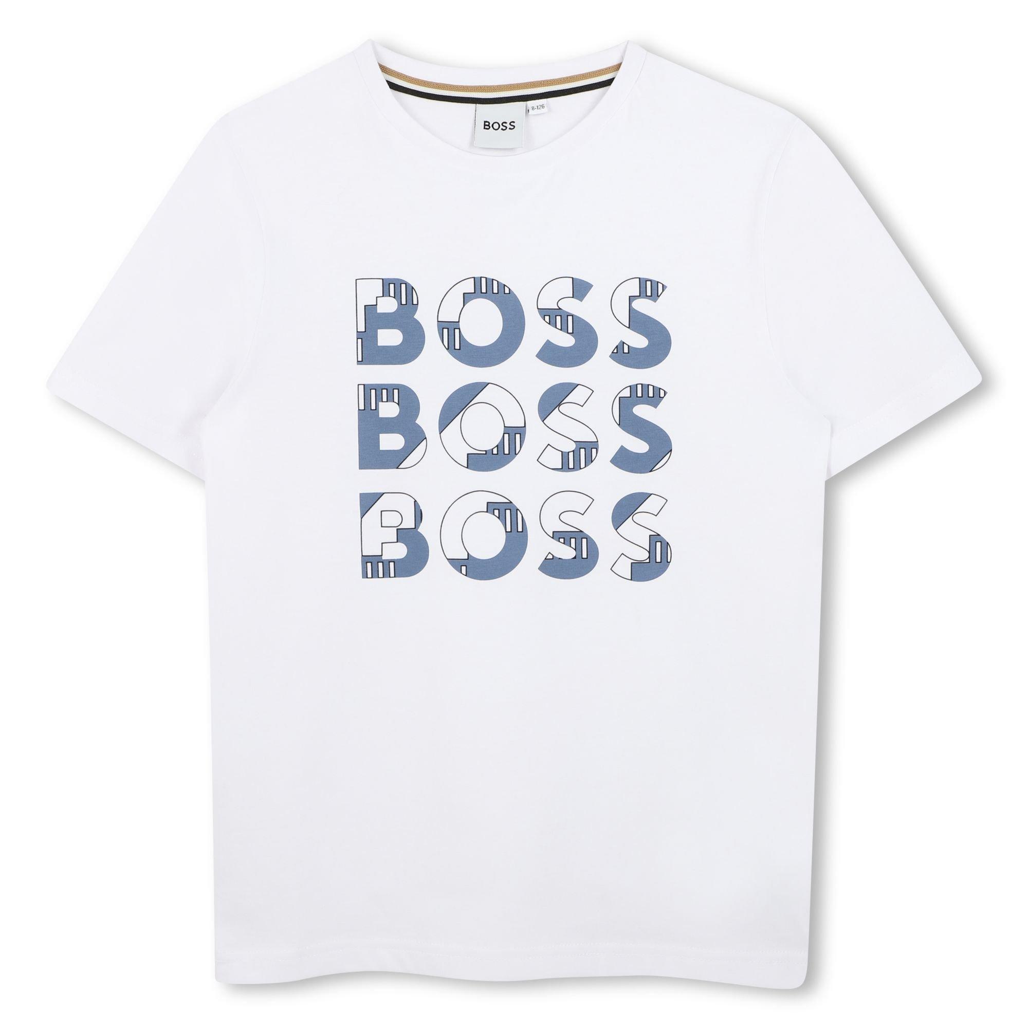 HUGO BOSS 키즈 체스트 로고 티셔츠