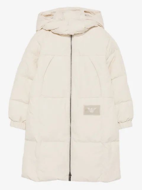 Emporio Armani Kids 후드 퀼팅 코트