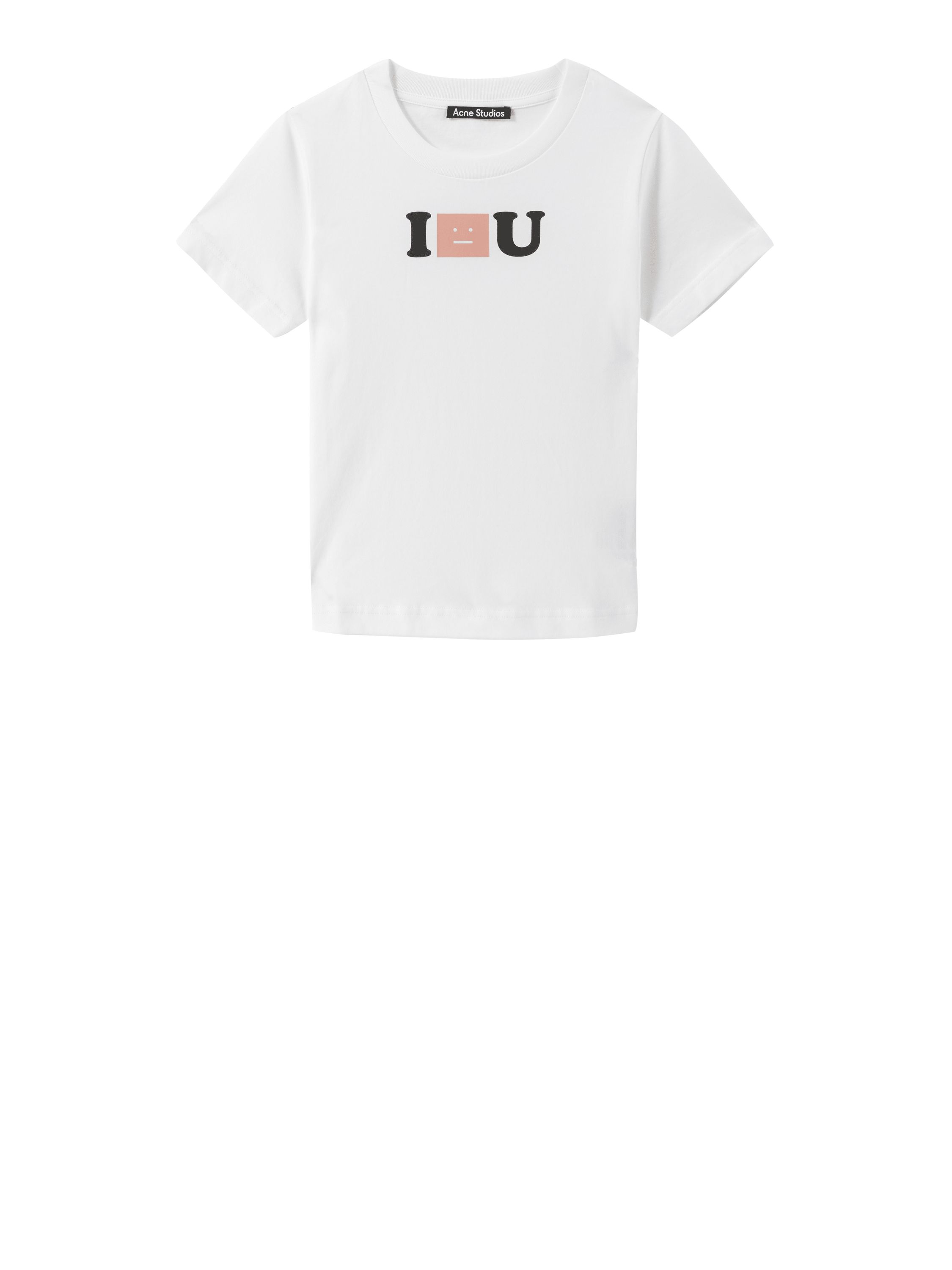 Acne Studios Kids 티셔츠 로고 프린트 화이트
