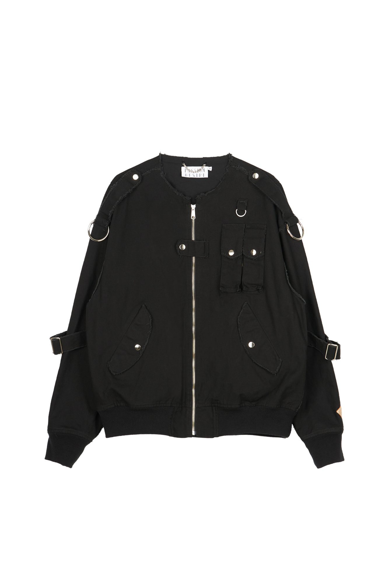 el conductorH Bondage Cotton No Collar Flight Jacket
