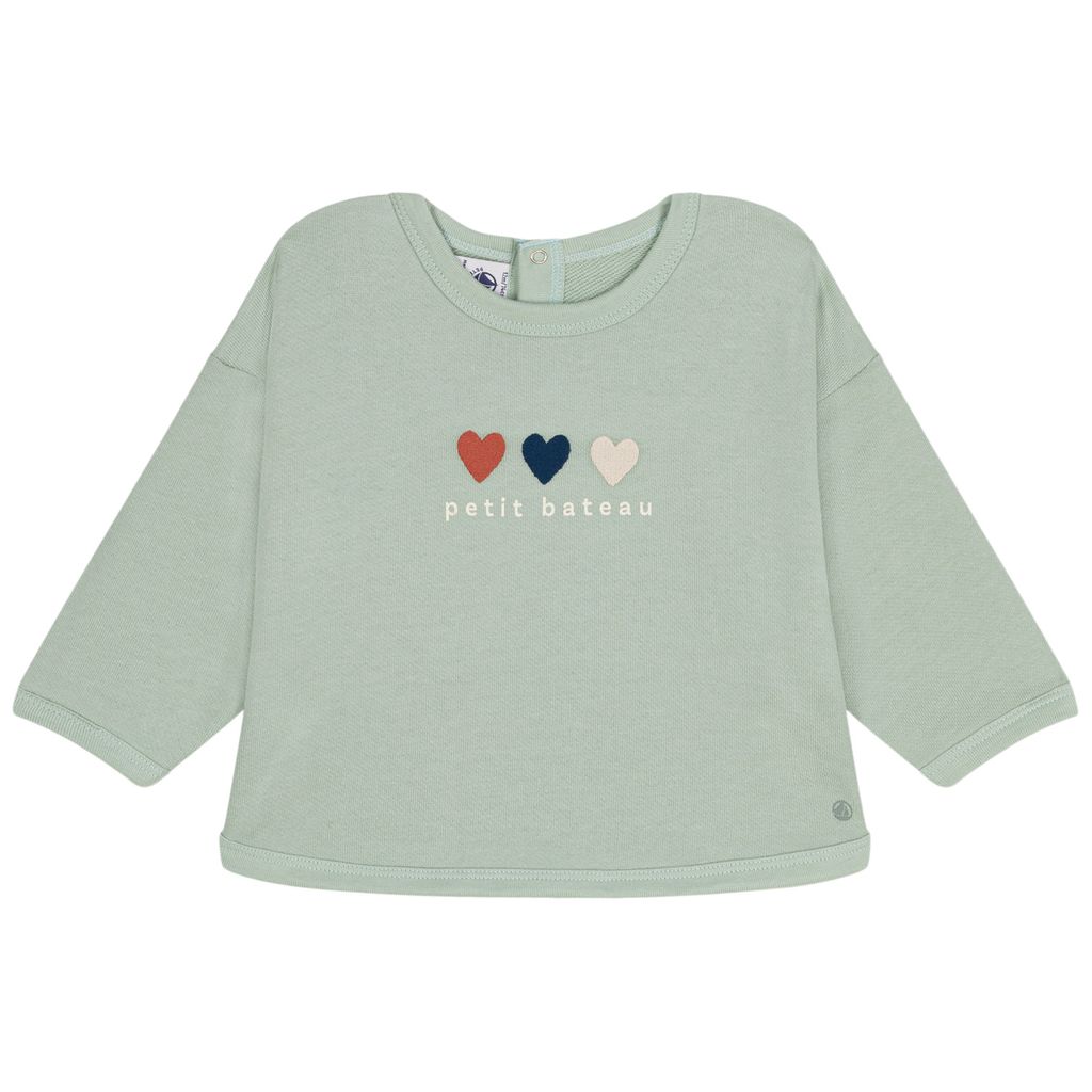 PETIT BATEAU KIDS 아기 스웨터 그린