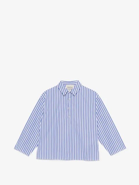 Douuod Kids 세로 스트라이프 긴팔 셔츠