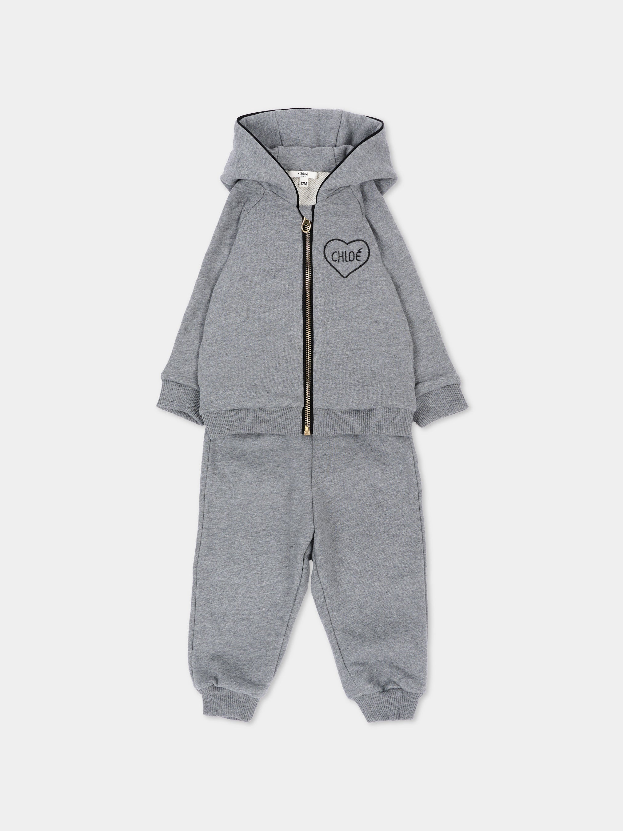 Chloe Kids 롱 그레이 스포츠 수트