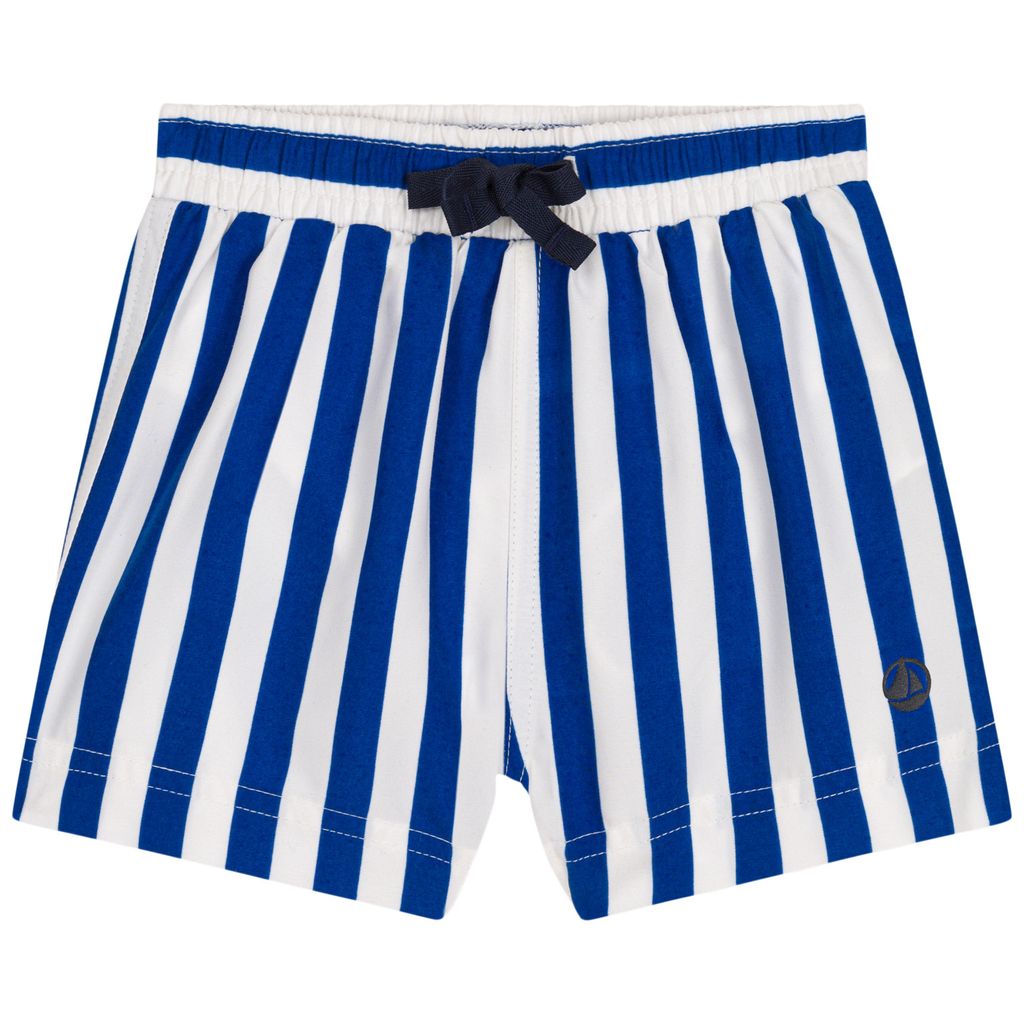 PETIT BATEAU KIDS 스윔 쇼츠 스트라이프 디테일 블루