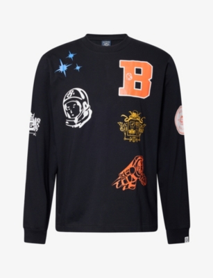 BILLIONAIRE BOYS CLUB 멀티 그래픽 롱슬리브 코튼 티셔츠