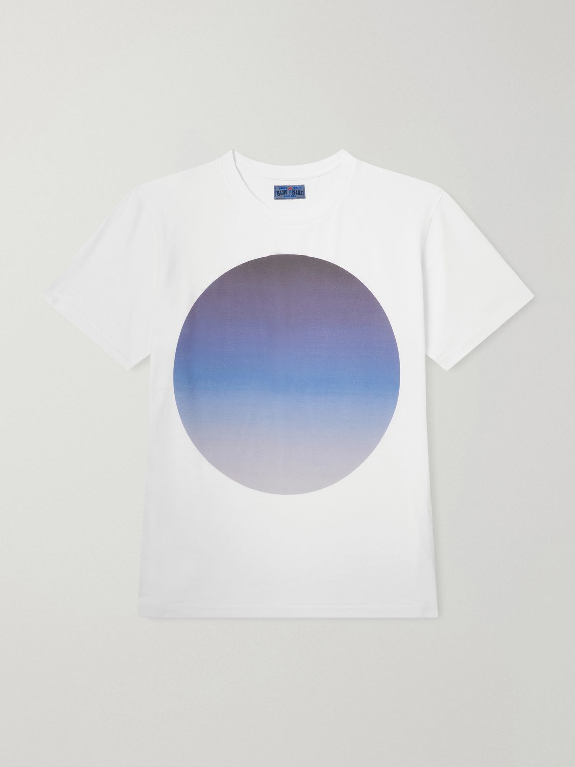 BLUE BLUE JAPAN 프린트 코튼 저지 티셔츠