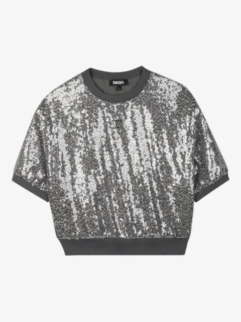 Dkny Kids 스팽글 장식 티셔츠