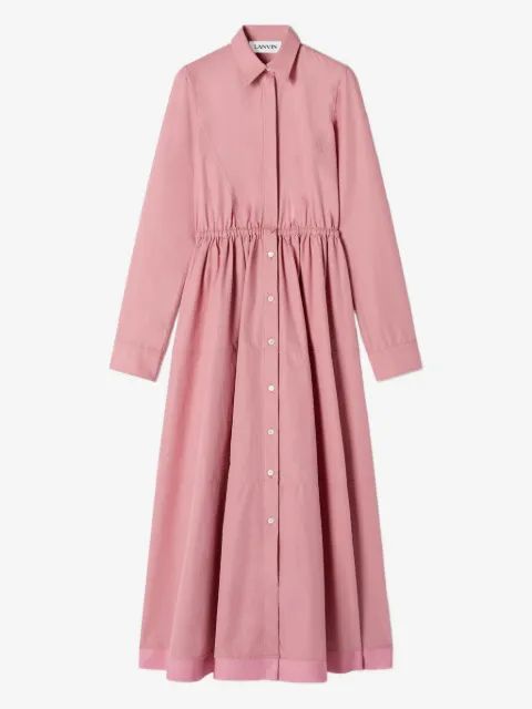 LANVIN 긴소매 버튼 미디 드레스