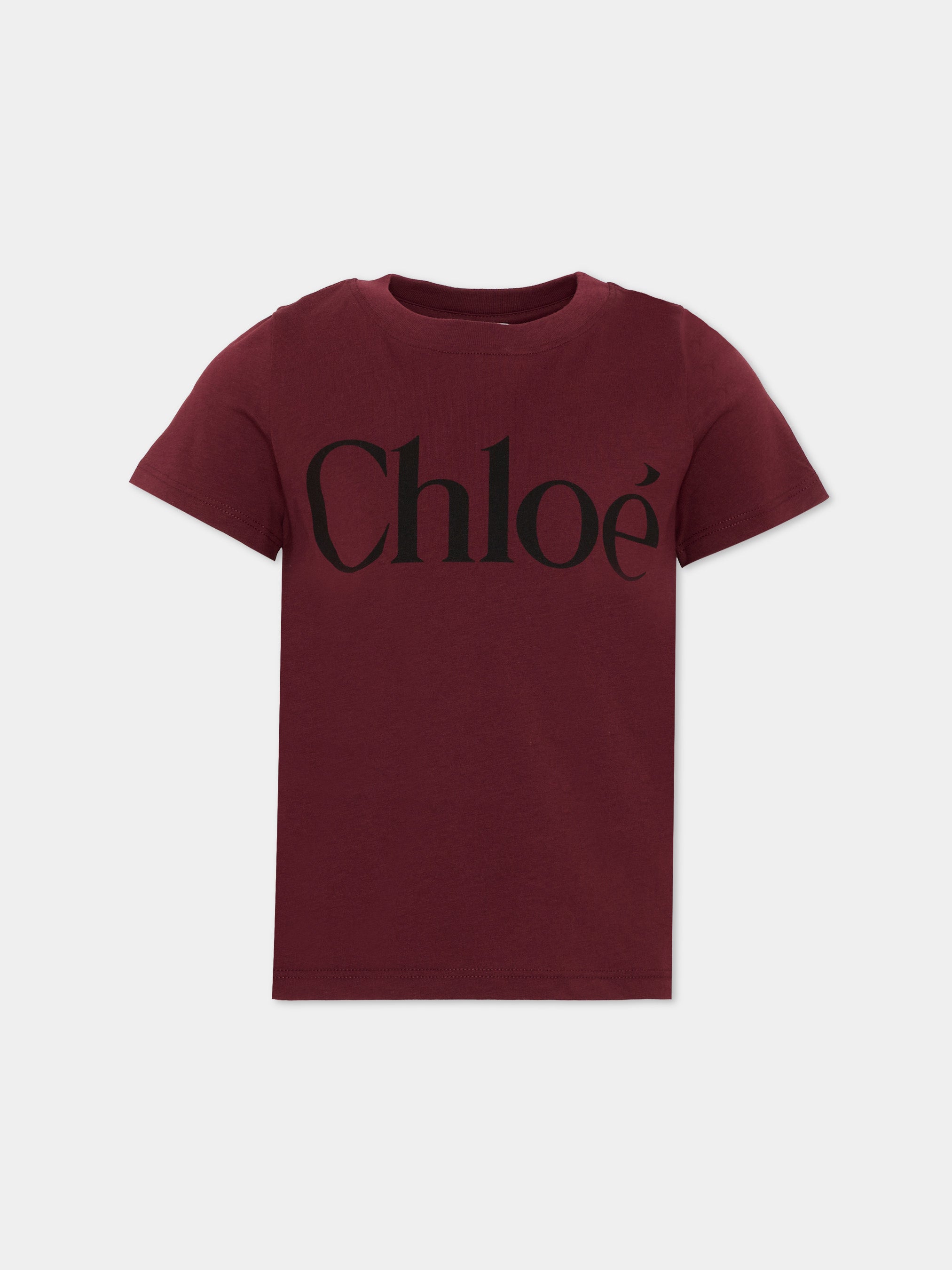 Chloe Kids 로고 티셔츠