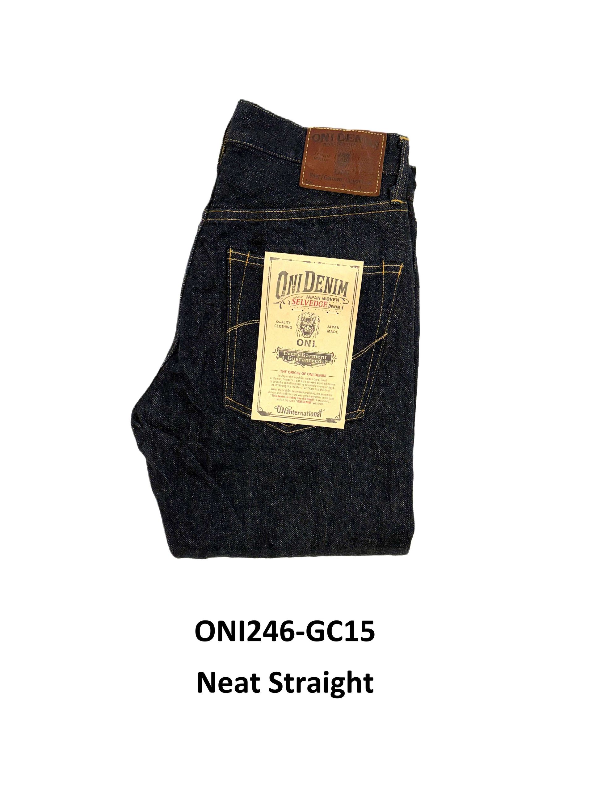 ONI DENIM ONI246-GC15 15oz 그린캐스트 데님 네트 스트레이트