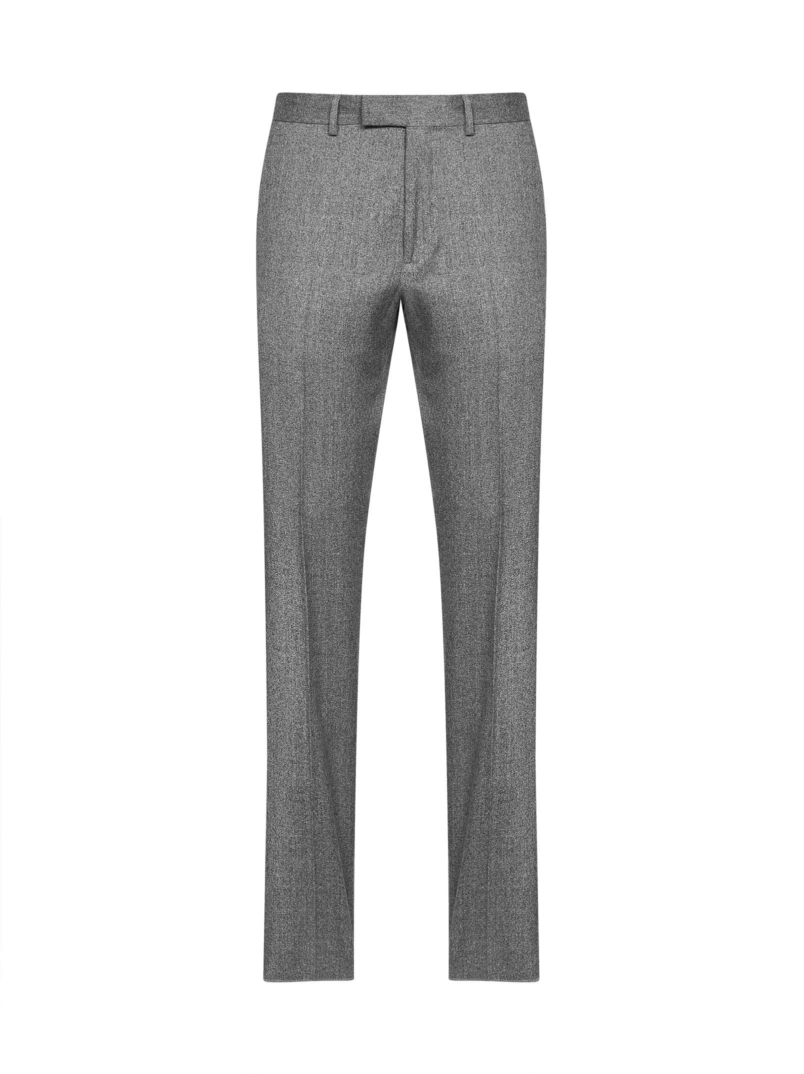 ZEGNA 멜란지 그레이 테크메리노 워시앤고 바지