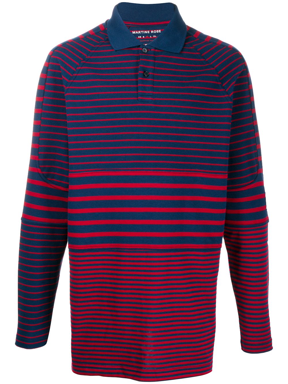 MARTINE ROSE AW19 패널 폴로 탑