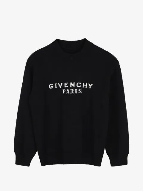Givenchy Kids 로고 인타르시아 스웨터