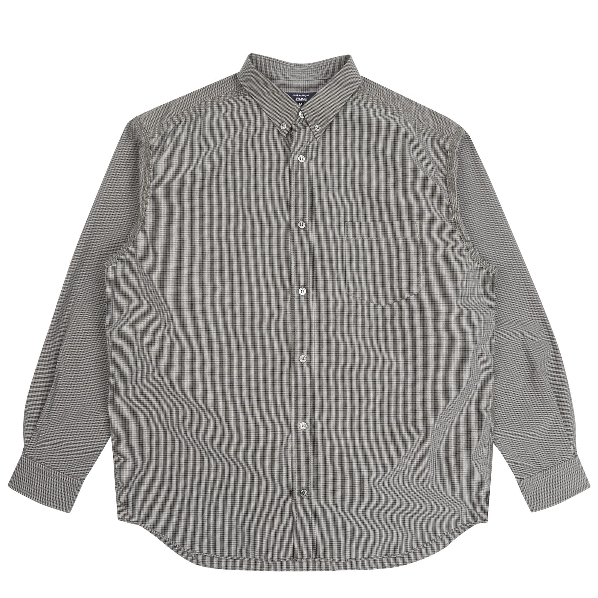 COMME DES GARCONS 코튼 체크 셔츠