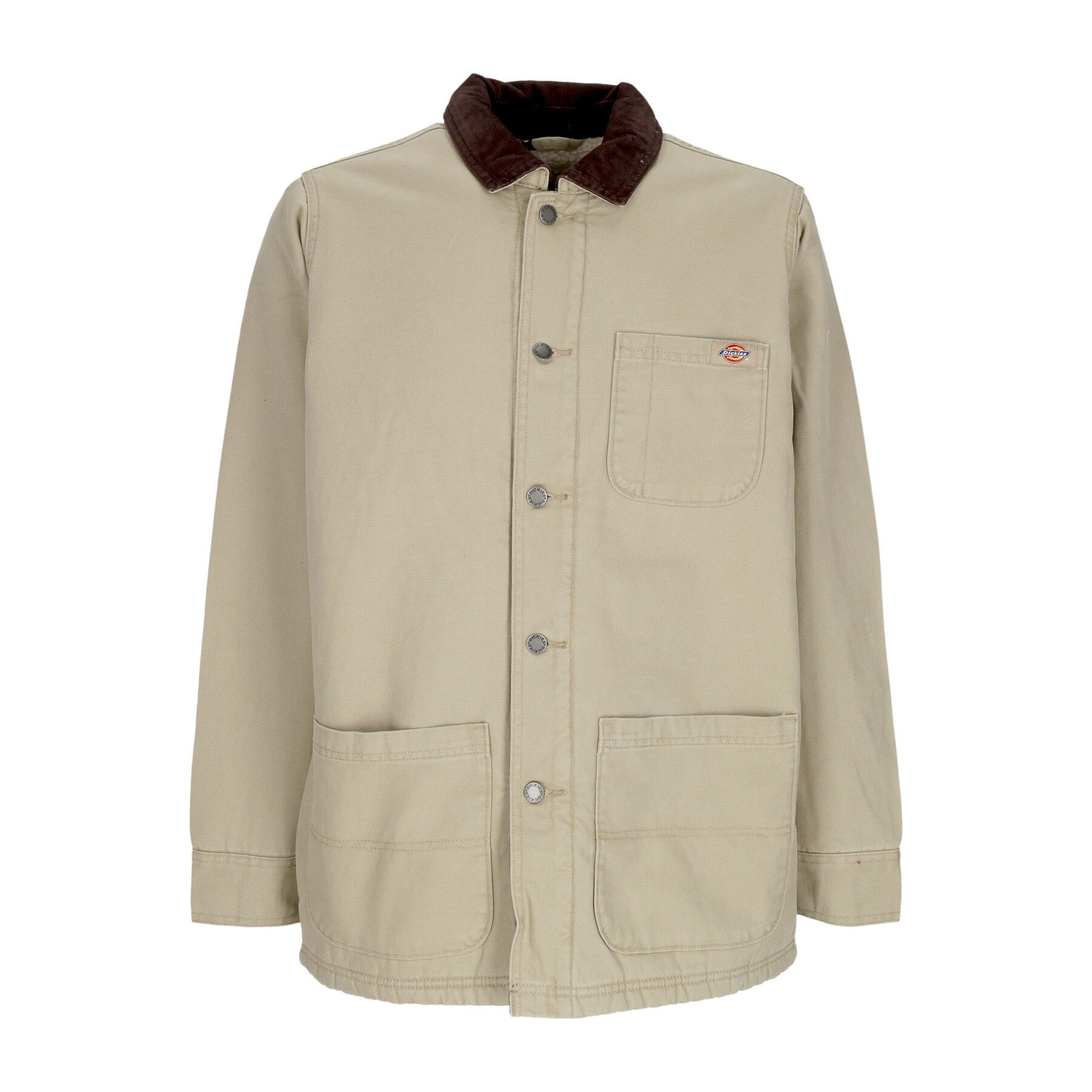 DICKIES 남성 작업복 재킷 덕 캔버스 코트 스톤 워시드 사막 모래