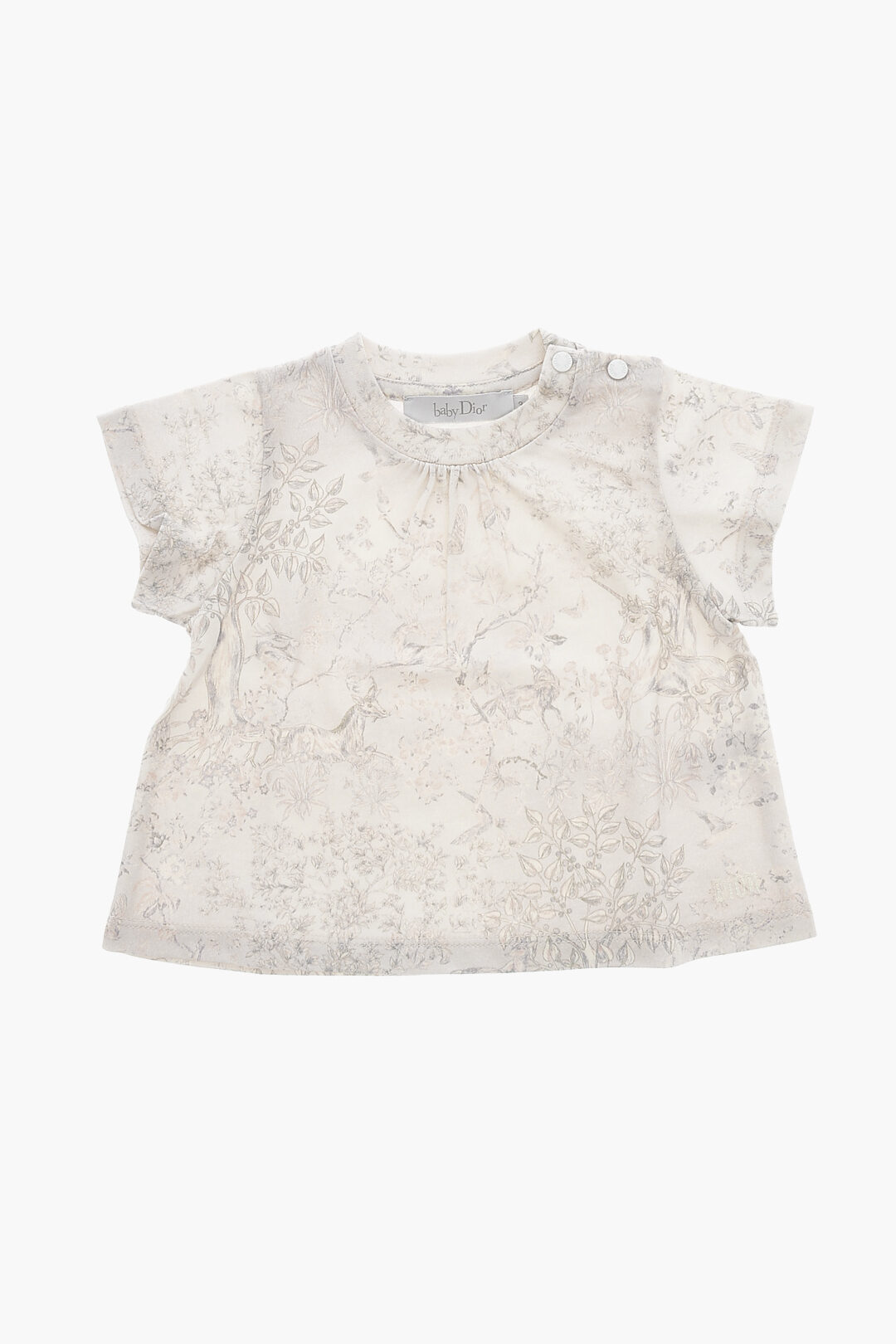 DIOR KIDS 패턴 크루넥 티셔츠