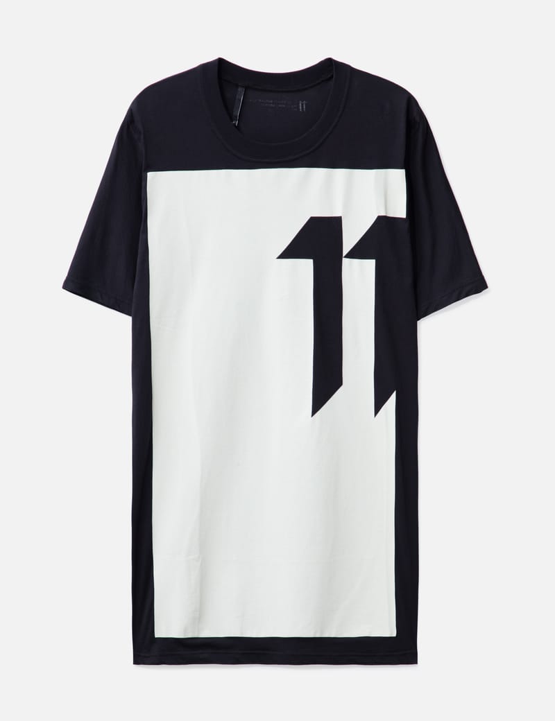 11 by Boris Bidjan Saberi TS5 F1101 블록 프린트 반팔 티셔츠