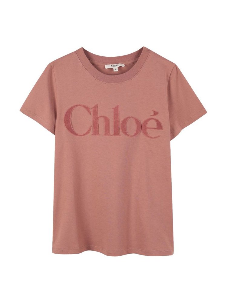 Chloe Kids 로고 코튼 티셔츠