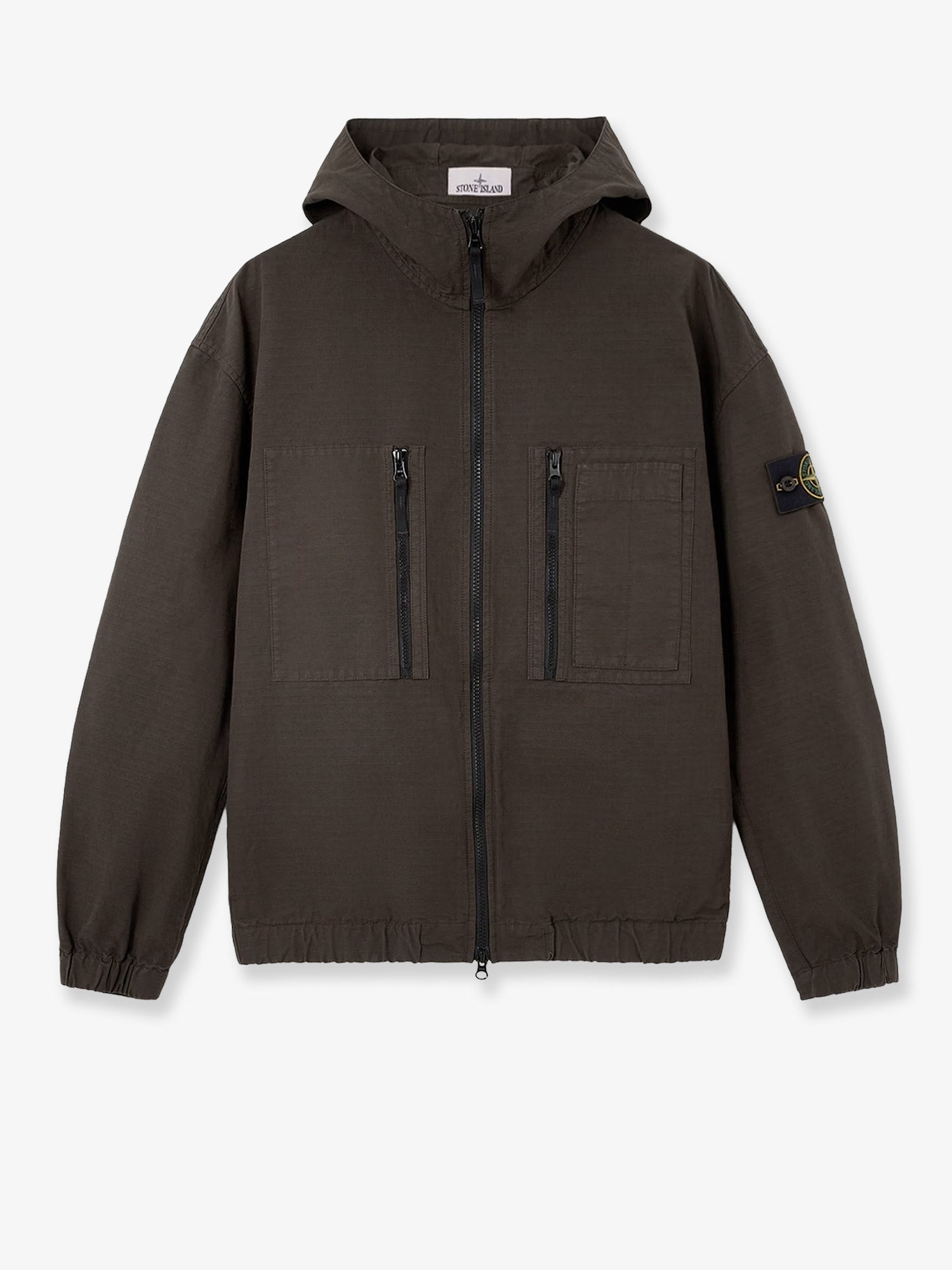 STONE ISLAND 후드 오가닉 코튼 자켓