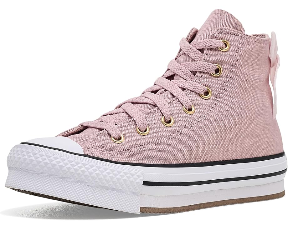 Converse Kids 척 테일러 올 스타 에바 리프트 플랫폼 벨벳 리본 (빅 키드)