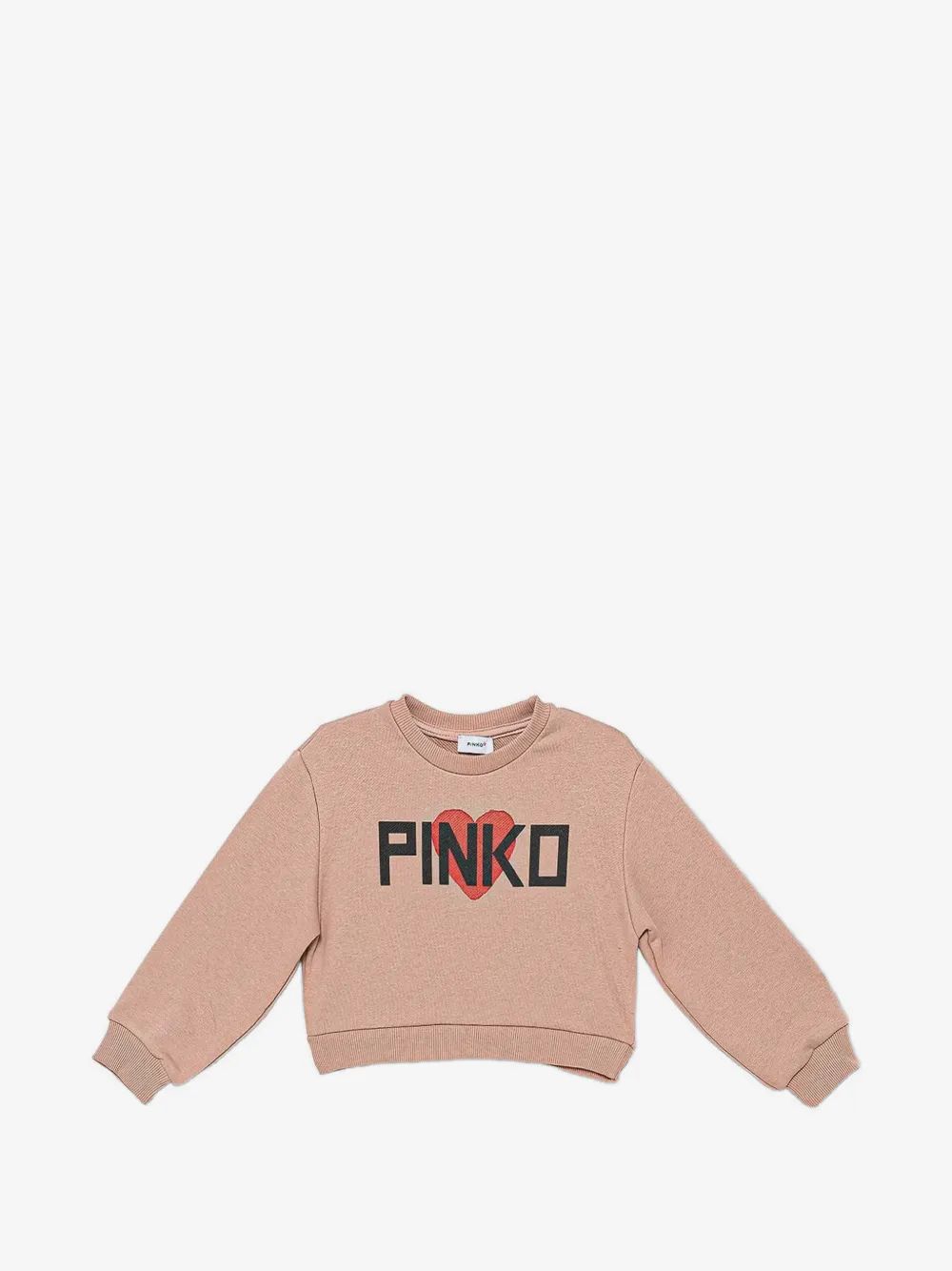 Pinko Kids 로고 프린트 하트 모티프 맨투맨
