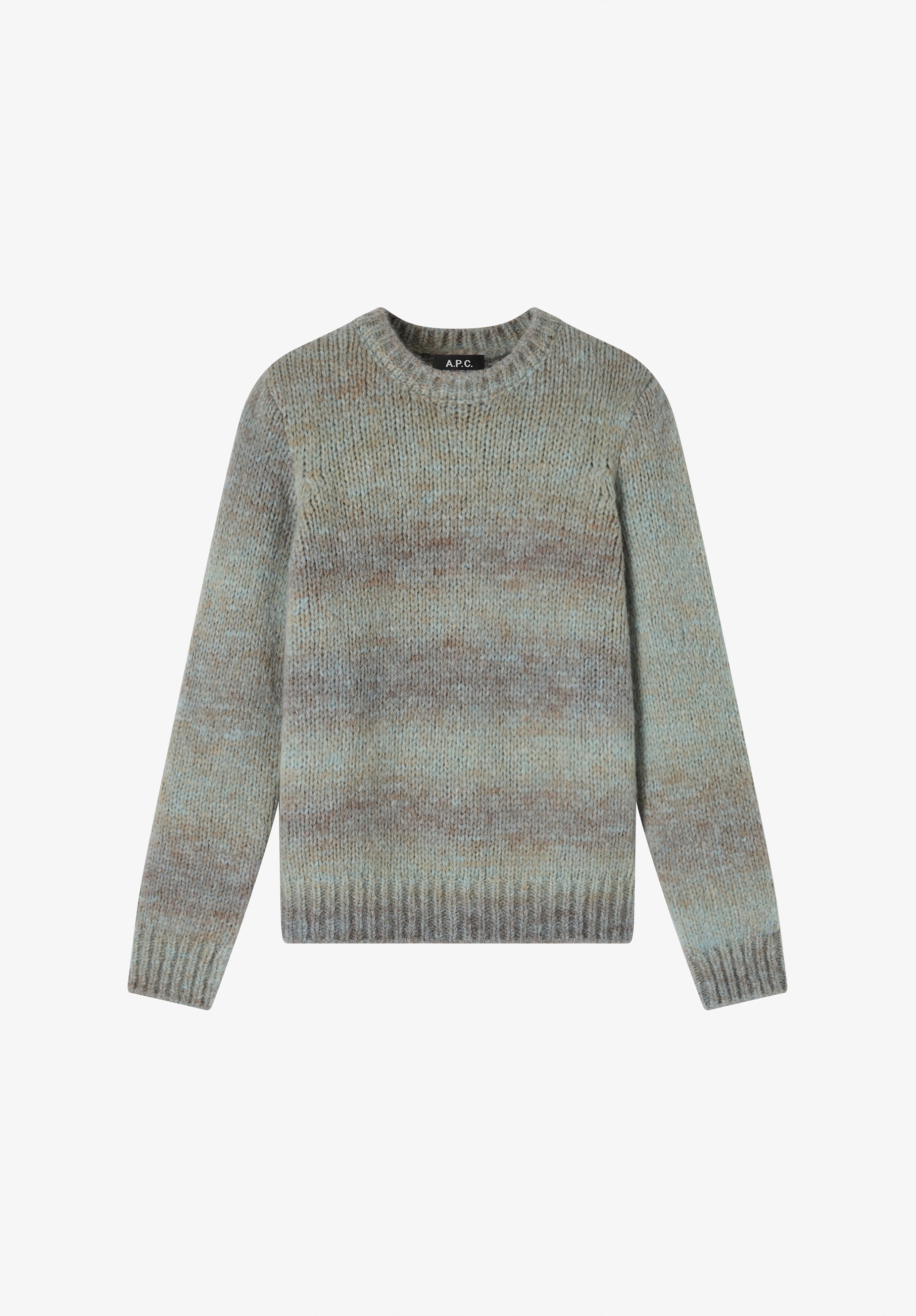 A.P.C. 카키 스트라이프 티셔츠