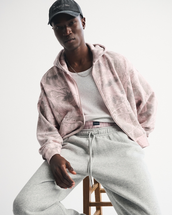 Abercrombie & Fitch 에센셜 크롭 풀집 후드티