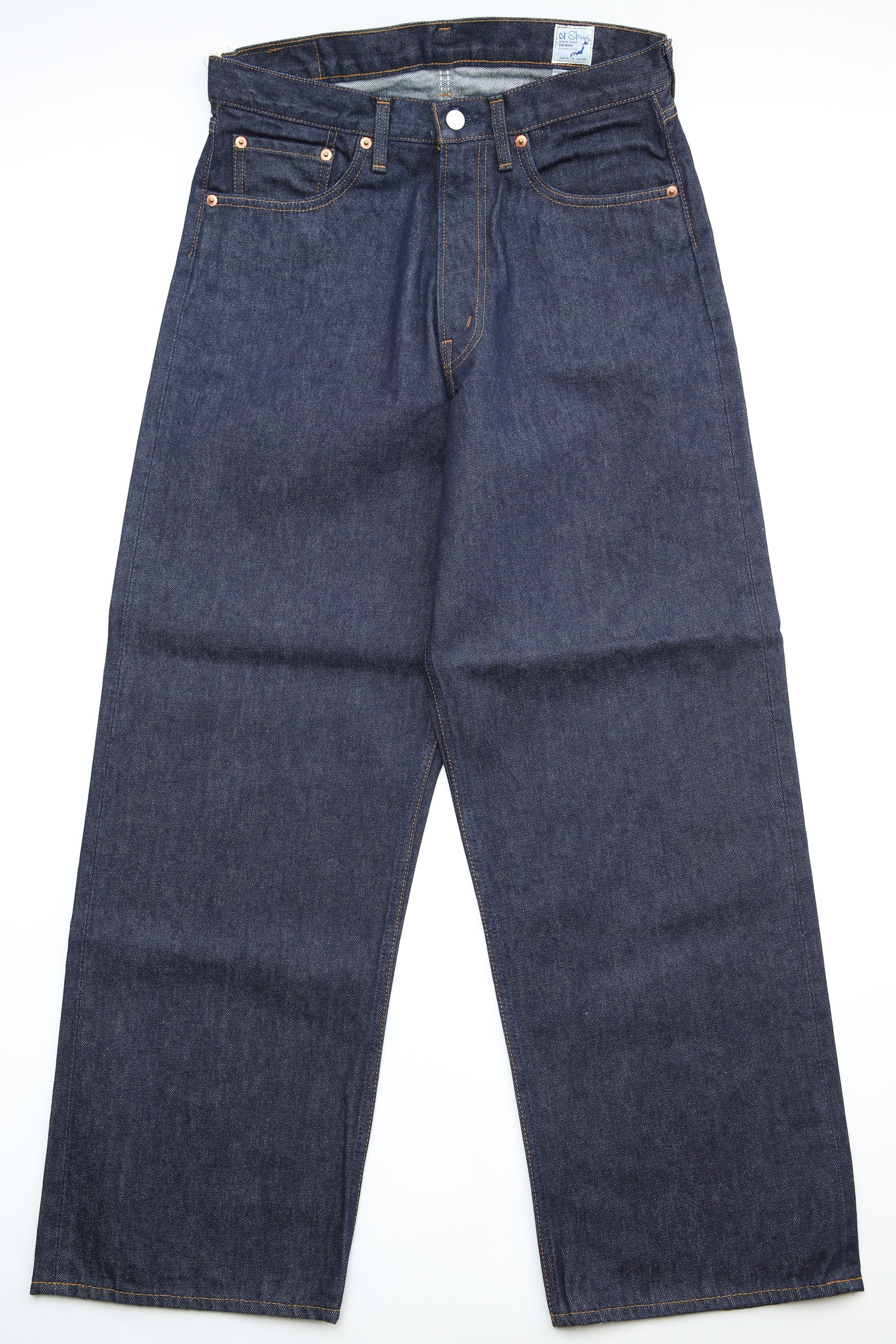 ORSLOW 100 슈퍼 대디 핏 데님 팬츠 원 워시