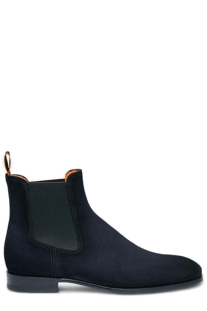 SANTONI 라운드 토 슬립온 부츠