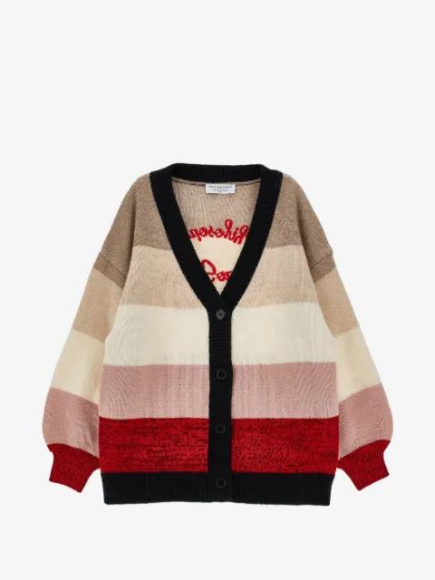 Philosophy Di Lorenzo Serafini Kids 로고 자수 스트라이프 가디건