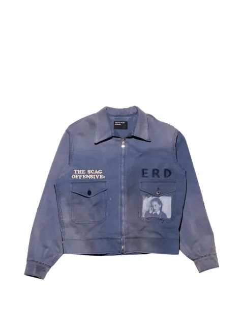 ENFANTS RICHES DÉPRIMÉS 그래픽 프린트 자수 재킷