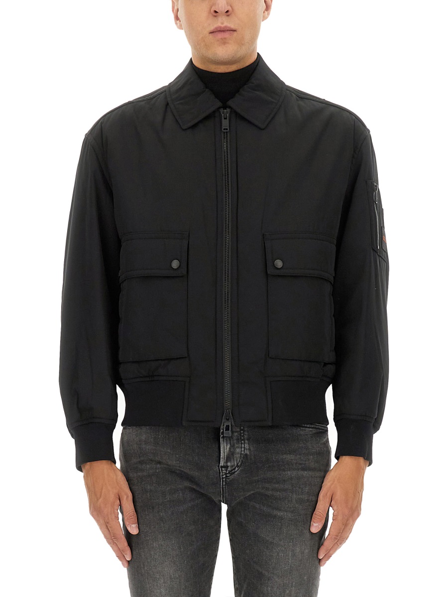 HUGO BOSS BOMBER JACKET WITH REMOVABLE LINING